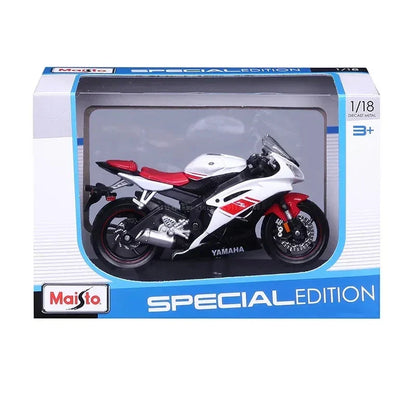 Skanto | 1:18 Scale Yamaha R6 Alloy Toy Sportbike Figures Diecasts Kids Toy Motorcycle Racing Model Replica Collectible Gift for Boys