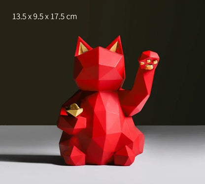 Frendorf | Nordic Minimalism Geometry Lucky Cat Statues