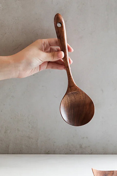 Natural Teak Wood Kitchen Utensil Set