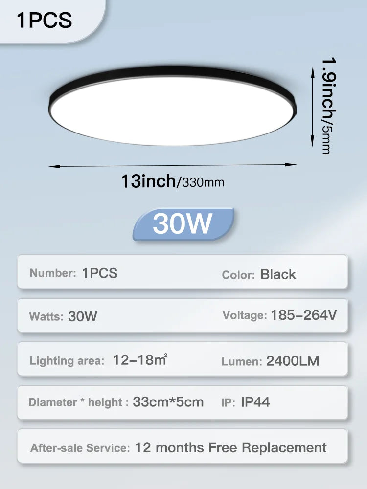 Modern LED Ceiling Light – Energy-Saving Panel Lamp for Kitchen, Bedroom, Living Room, and Corridor | Kalsten