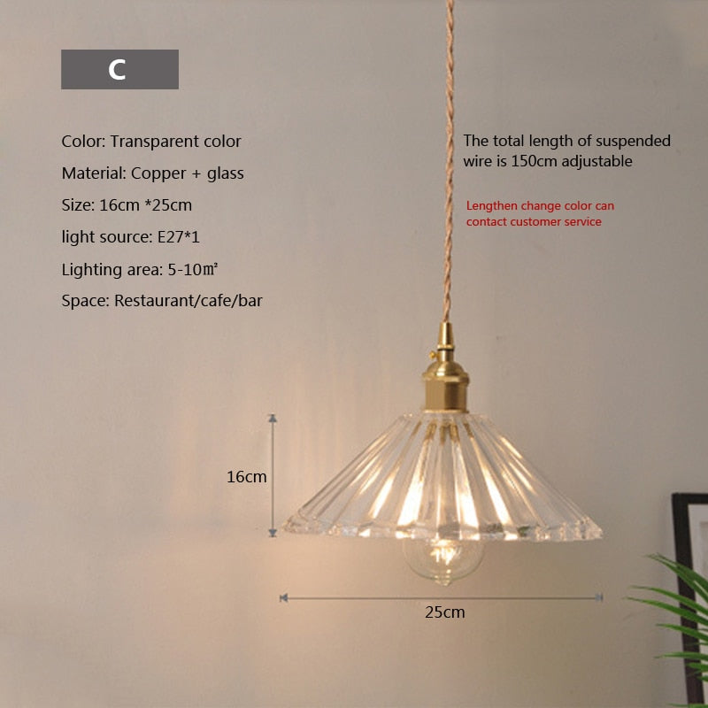 Nordic Brilliance Transparent Glass Pendant Lamp | Kalsten