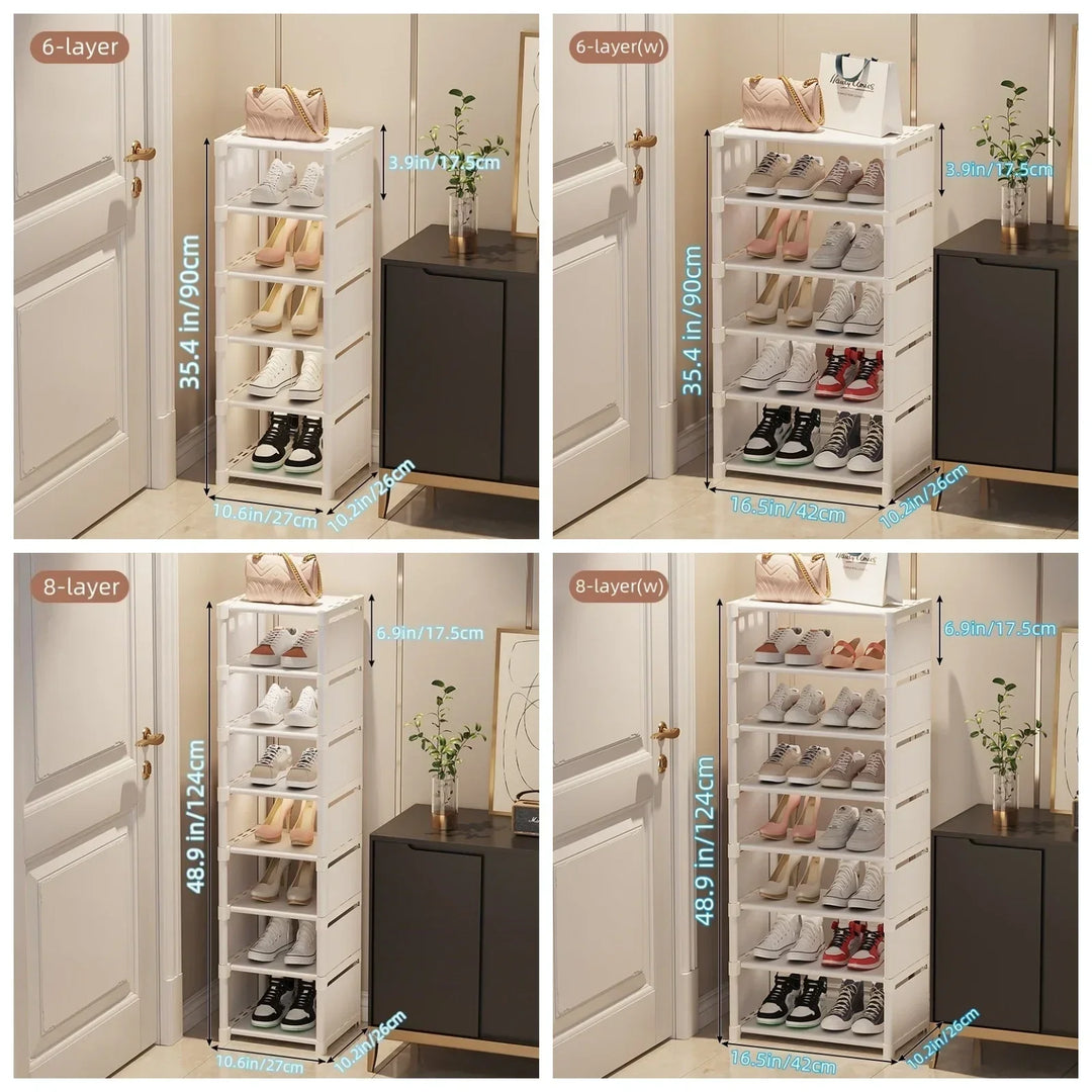 Kalsten | Space-Saving Metal Frame Shoe Rack with 6/8 Layers – Liora