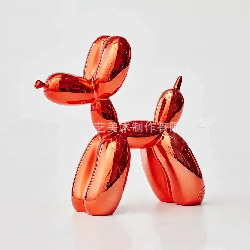 Brehn | Nordic Balloon Dog Sculpture Resin Animal Ornament Art Sculptures and Figurines Handicraft Home Decoration Room Desktop Accessories