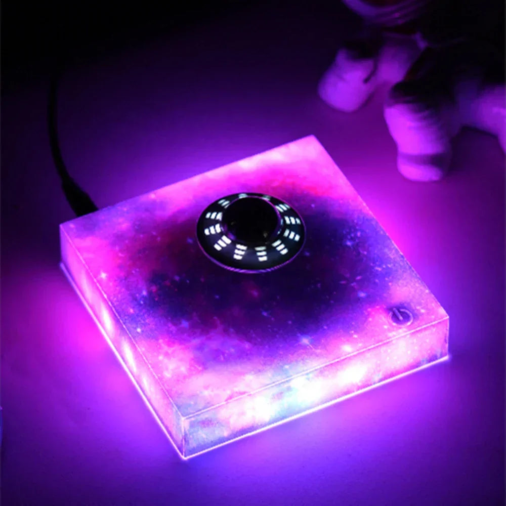Magnetic Levitating Spaceship Rotating LED Night Lamp | Kalsten