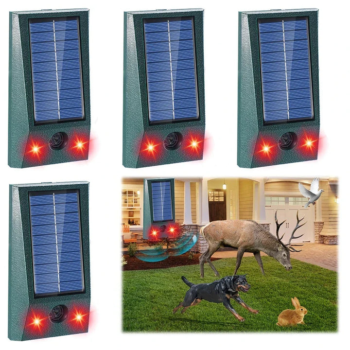 Kalsten | SolarGuardix Ultrasonic Bird Repeller Solar | With LED & Motion Sensor | Waterproof IP58 | 600 m² Coverage
