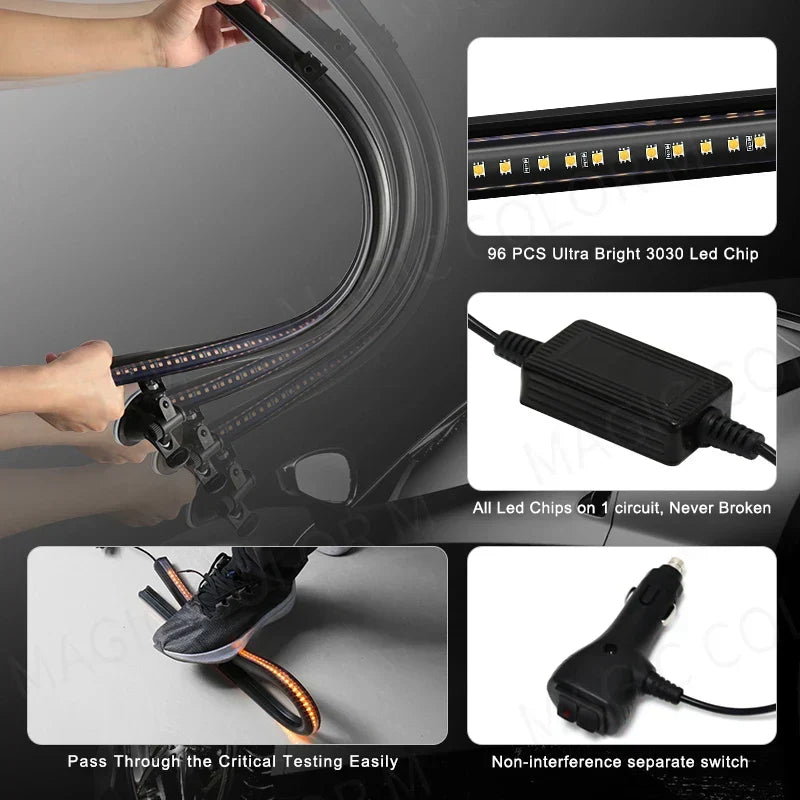 Kalsten | 96 LED Strobe Light Bar – Veyra – (Car Emergency Warning)