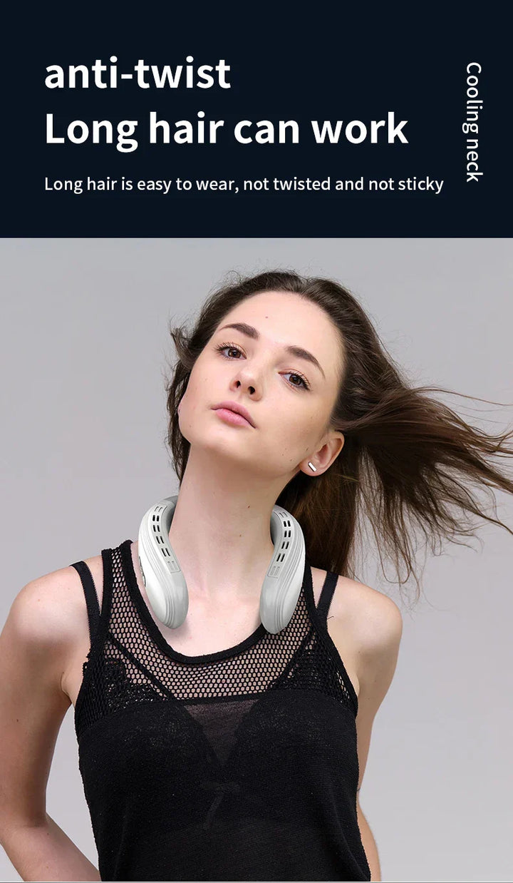 Portable Neck Fan 5200mAh – Rechargeable Wearable Semiconductor Cooling Fan, Personal Outdoor Neck Air Conditioner | Kalsten