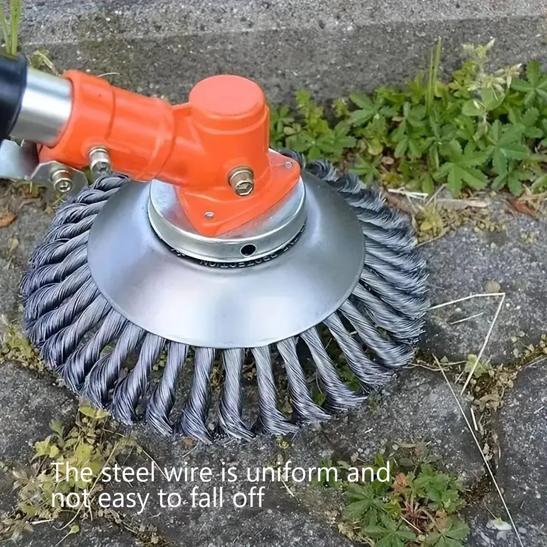 Kalsten | Heavy-Duty 6 and 8 Inch Steel Wire Rotary Brush Cutter Head for String Trimmers