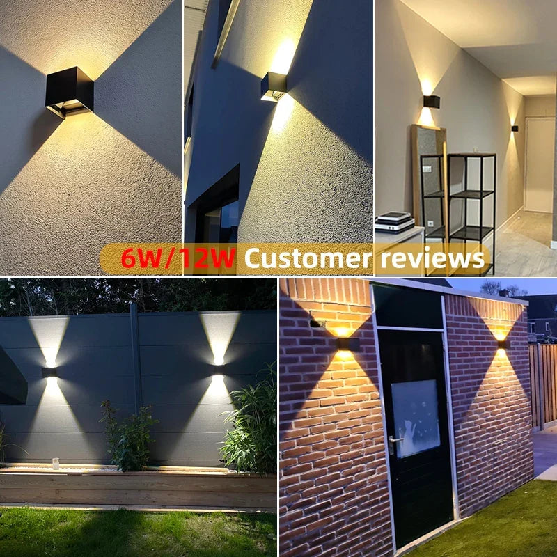Contemporary Aluminum LED Wall Lamp - Waterproof IP65 Outdoor/Indoor Wall Light | Kalsten