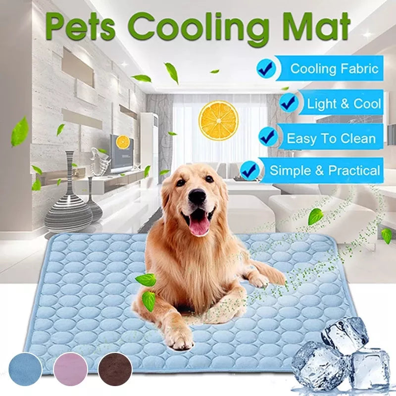 Summer Cooling Dog Mat: Breathable Pad for Dogs and Cats - Washable Pet Bed Blanket for Small, Medium, and Large Dogs, Ideal for Cars | Kalsten
