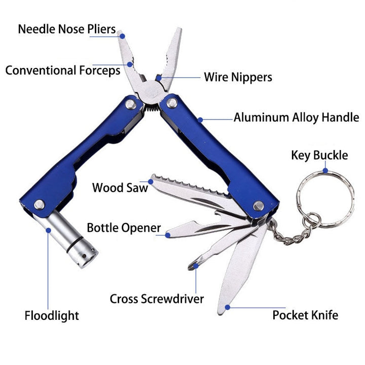 9in1 Explorers Aluminum Keychain Multitool | Kalsten
