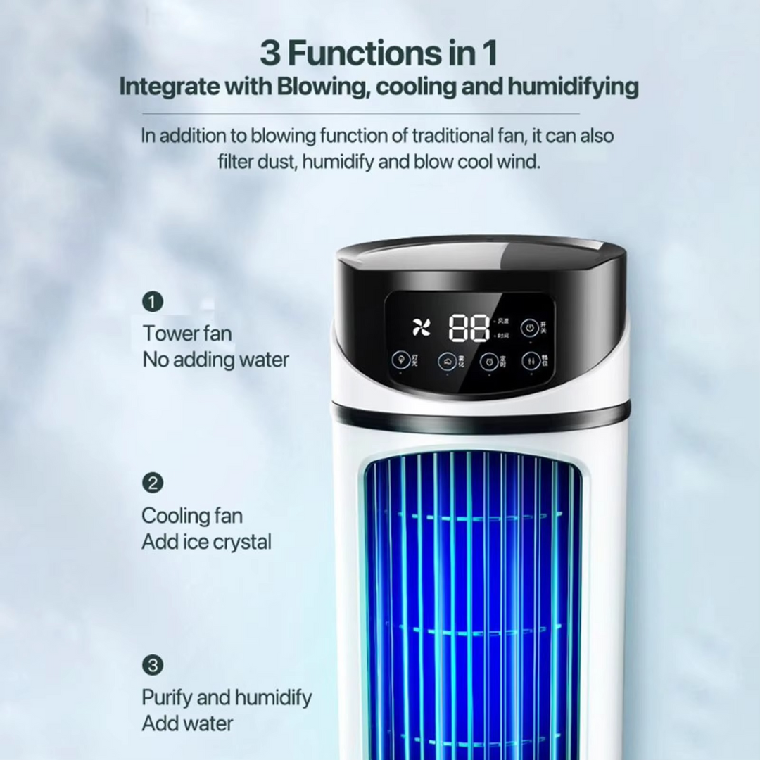 Portable Air Cooler Fan with Humidifier & Dust Filter – USB Powered Mini AC for Home & Office | Kalsten