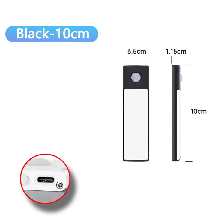 Motion Sensor Night Light – USB Rechargeable Wireless LED Lamp for Kitchen, Bedroom, Closet, and Wardrobe Lighting | Kalsten