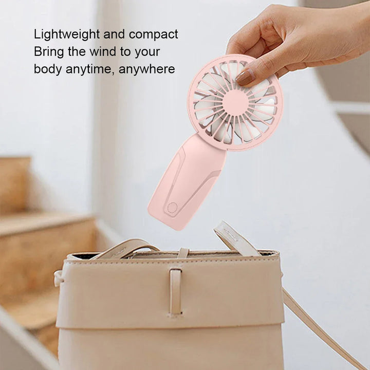 Portable Handheld Mini Fan – Lightweight ABS USB Rechargeable Pocket Fan for On-the-Go Cooling | Kalsten