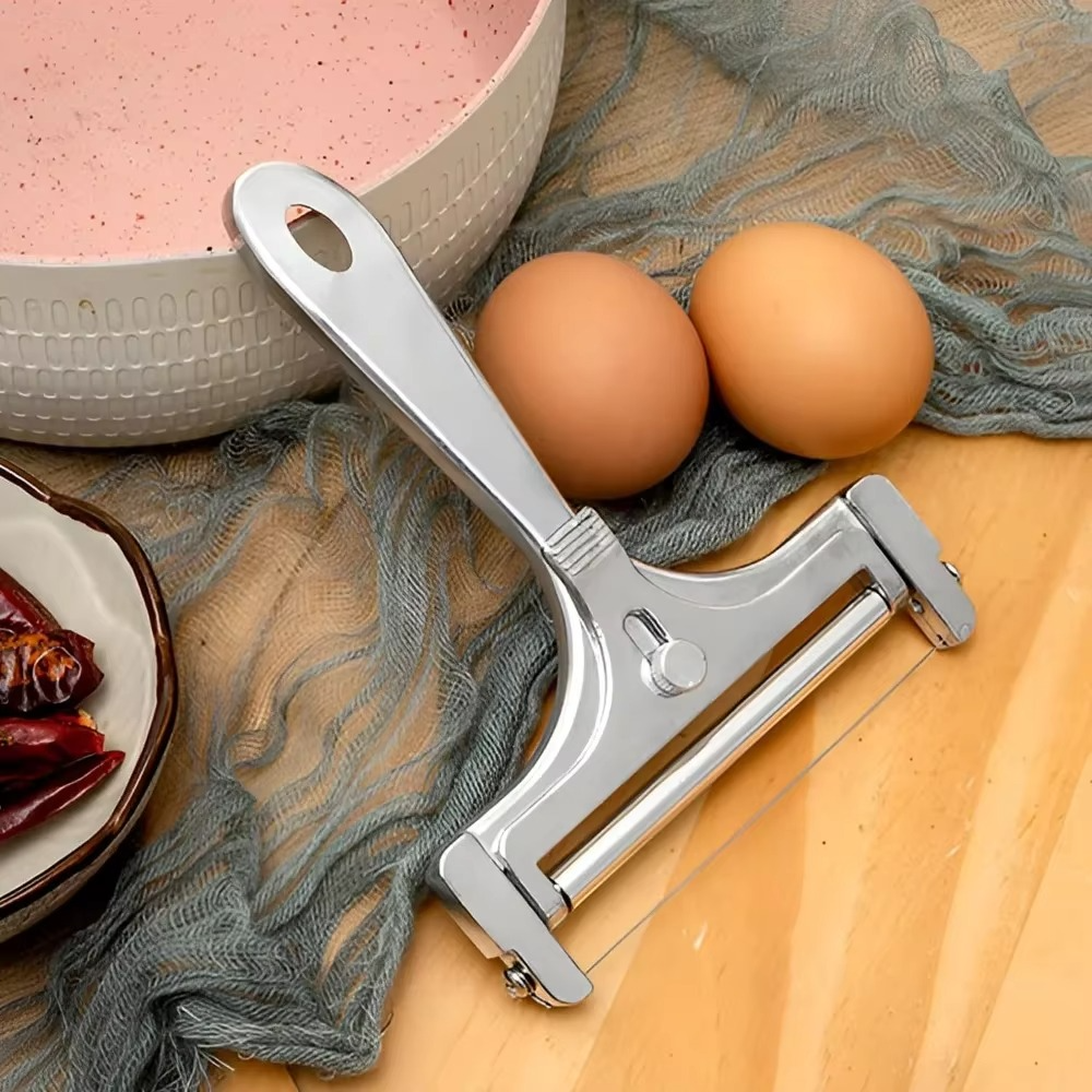 Kalsten | Premium Stainless Steel Cheese Slicer with Adjustable Thickness & Extra Wires