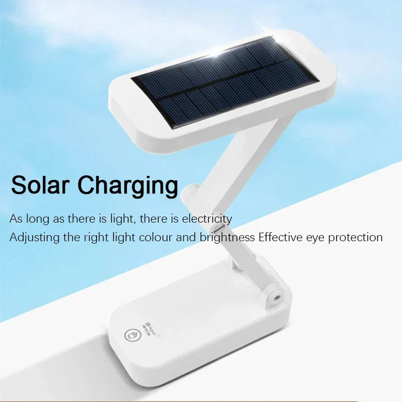 Solar LED Table Lamp | Foldable & Dimmable | USB Rechargeable | Eye-Friendly & Modern | Kalsten