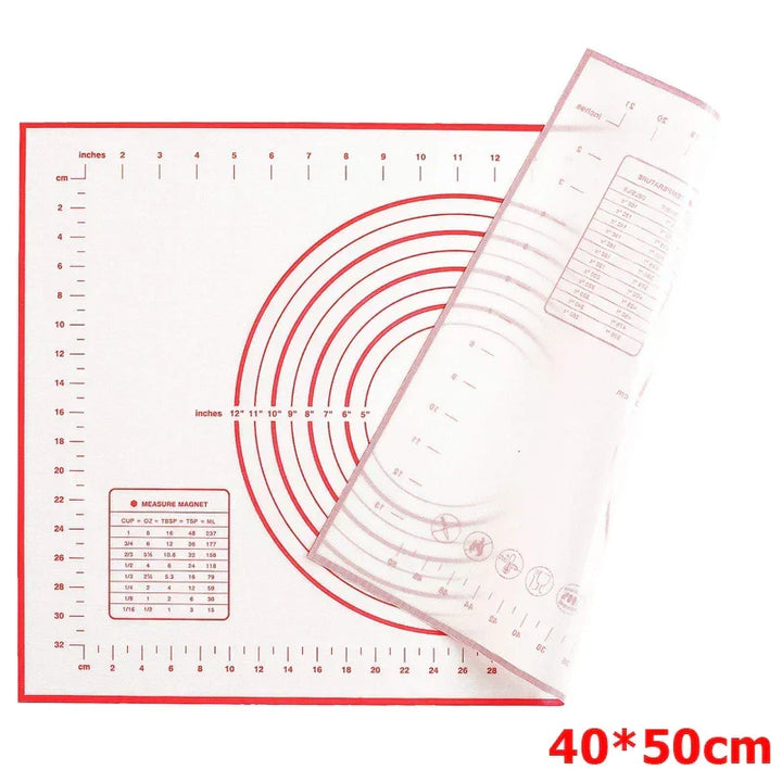 Kalsten | BakeFlex Silicone Baking Mat | Extra Thick & Non-Stick | With Measuring Scale | Perfect for Rolling Out Dough, Fondant & Pastry