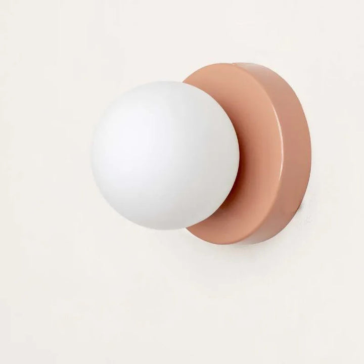 Kalsten | LumiGlobe - Modern Wall Lamp with Glass Block in Mid-Century Style
