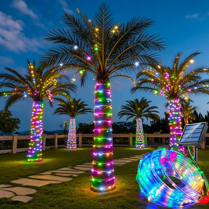Kalsten | LumiSolar String Lights Outdoor | 7–32 m | Solar Powered & Waterproof | 8 Light Modes | Christmas, Garden & Party Lighting