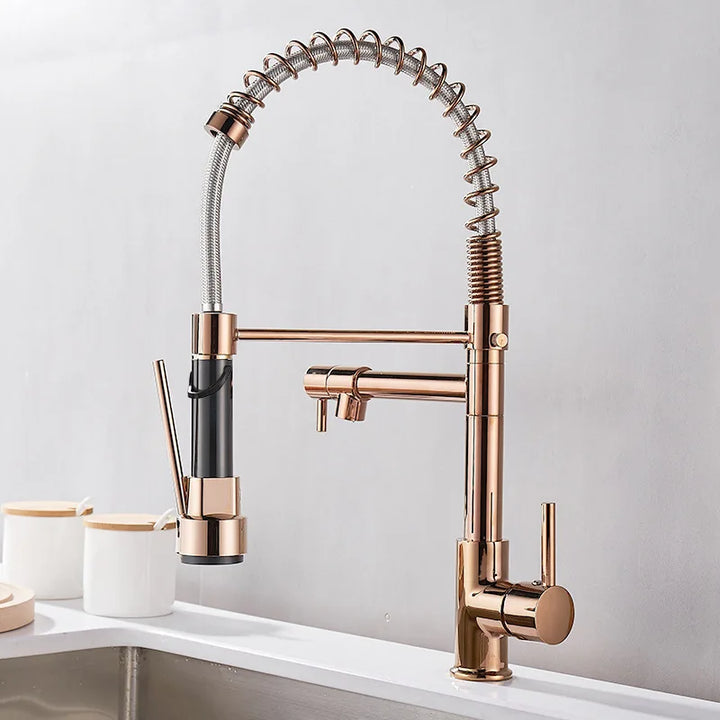 Kalsten | DualFlow Kitchen Faucet - Luxurious Double Bronze Kitchen Faucet