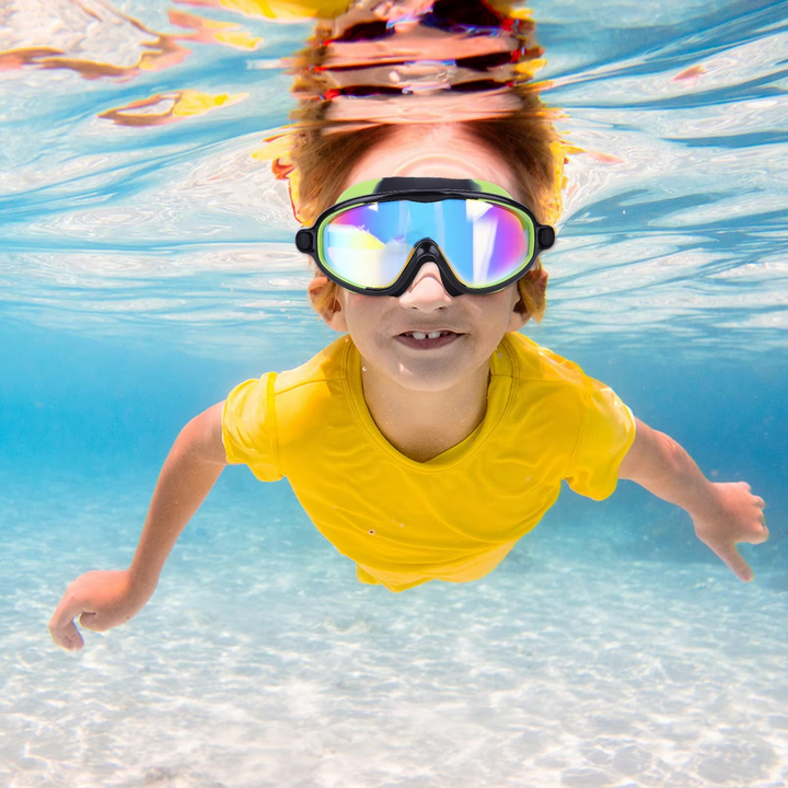 Kalsten | 2-Pack HD Swimming Goggles with Earplugs, Wide-View Waterproof Dive Mask
