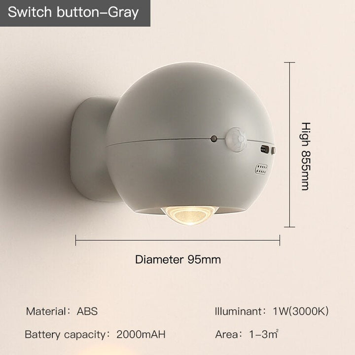 Eye Project Motion Sensor Rechargeable Wall Lamp | Kalsten