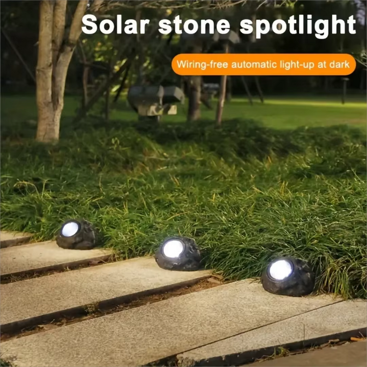 Kalsten | Solar-Powered LED Stone Spotlight for Outdoor Landscaping