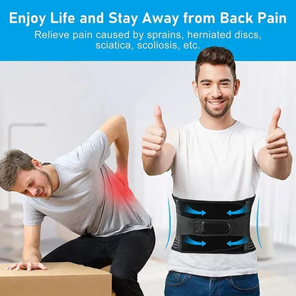 Skanto | Breathable Lumbar Support Belt with 360° Support and Memory Aluminum