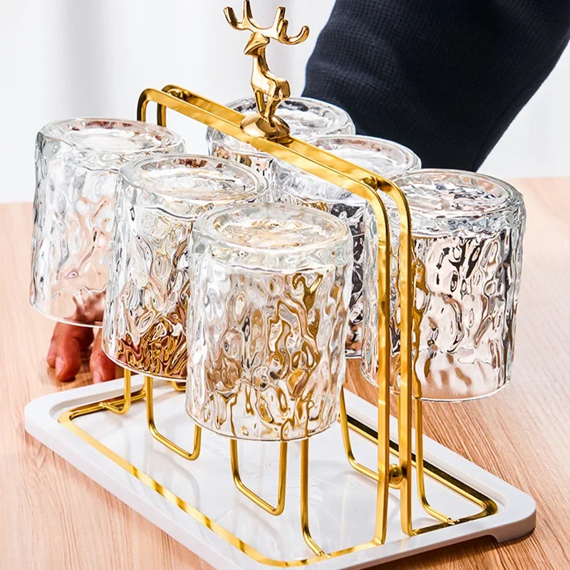 Glacio Glass Cup Holder - Glass Party Holder with Reindeer Design for Luxurious Whisky Experience Kalsten