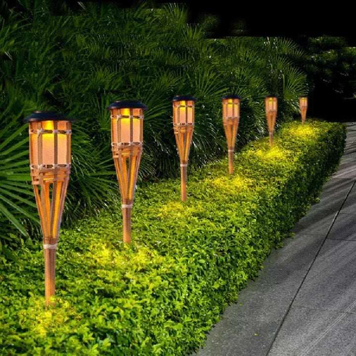 Solar Torch Set – 5 Flame-Effect LED Garden Lights