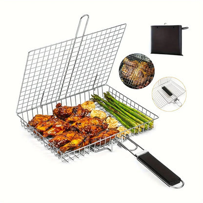 Kalsten | Grillaro BBQ Basket | Foldable & Non-Stick | Stainless Steel & Heat Resistant | For Meat & Vegetables
