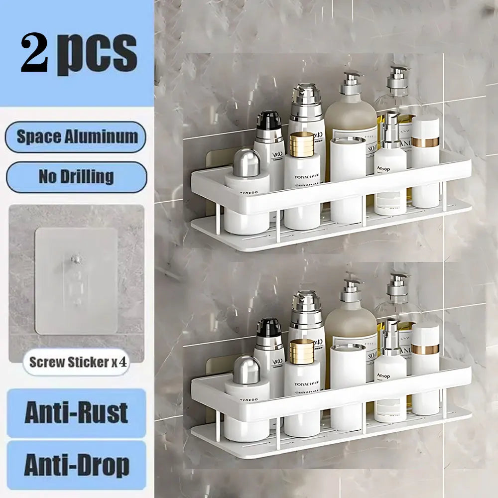 Shower shelf without drilling aluminum | Kalsten