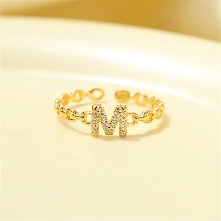 Kalsten | Dainty Diamond Letter Initial Ring