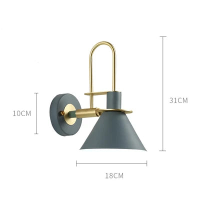 Modern Industrial Iron Wall Lamp – E27 Downlight for Living Room, Bedroom, and Bathroom | Kalsten