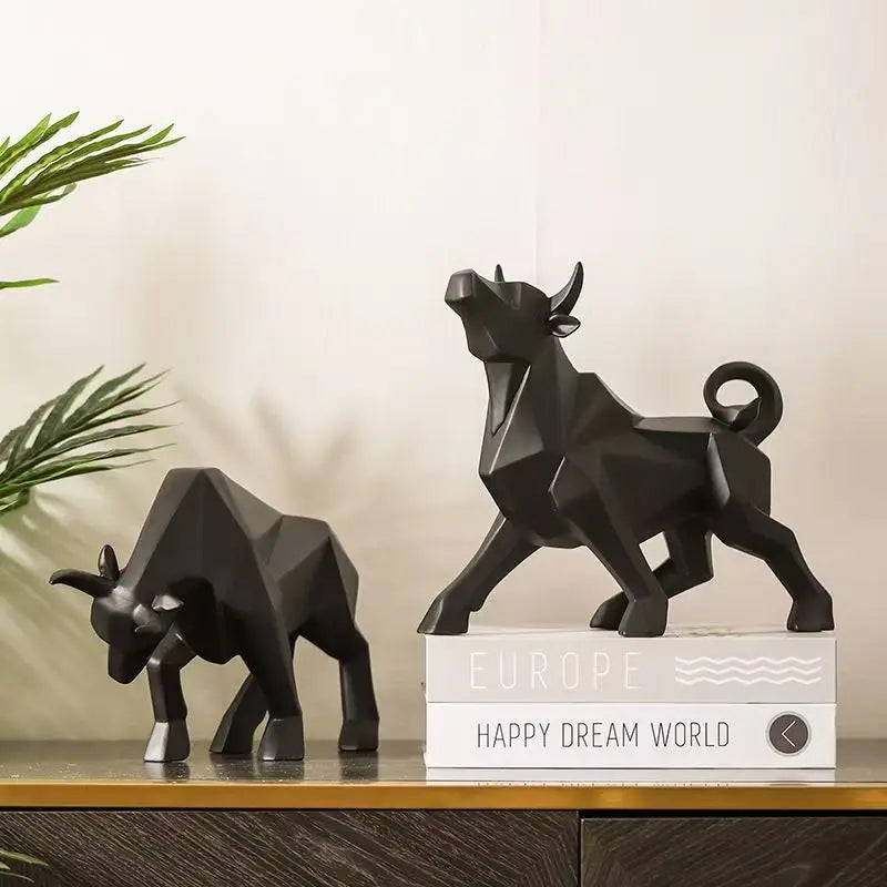 Kalsten | ToroArte Bull Sculpture | Nordic Design | Resin Figure Modern | 35 cm / 26 cm