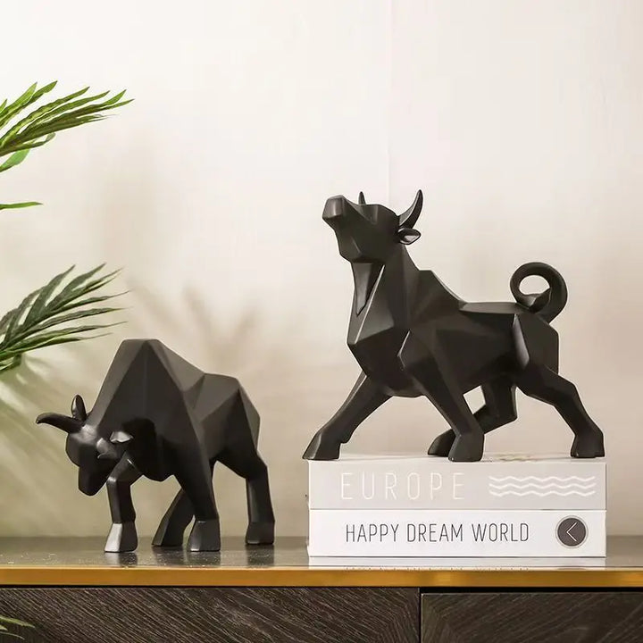 Kalsten | ToroArte Bull Sculpture | Nordic Design | Resin Figure Modern | 35 cm / 26 cm