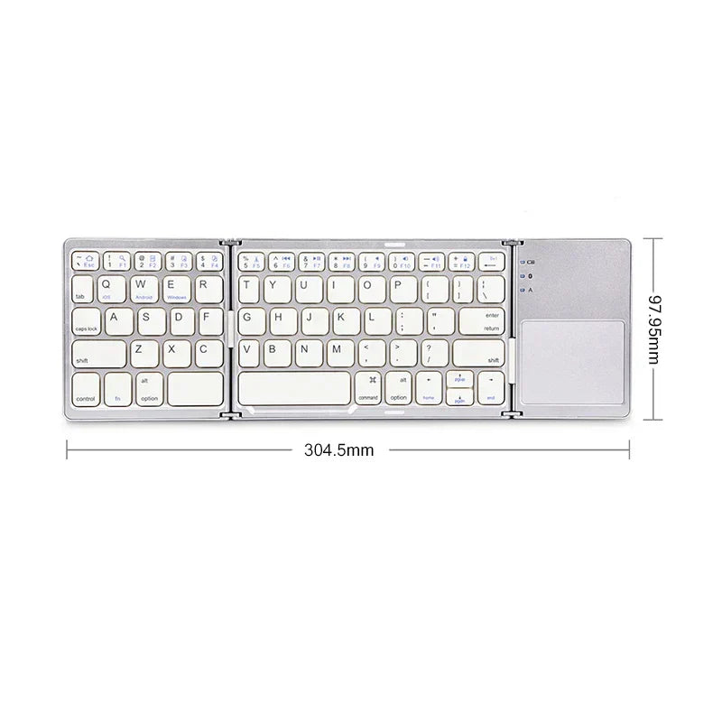 Wireless foldable Bluetooth keyboard with touchpad – Compact, versatile, and ultra-portable | Kalsten