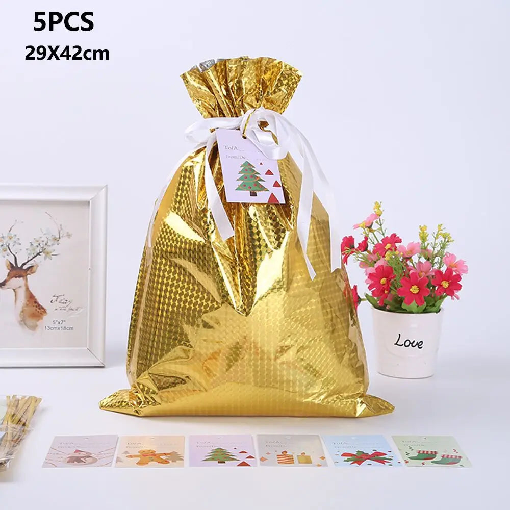 Kalsten | Drawstring Gift Wrapping Bags 5Pcs