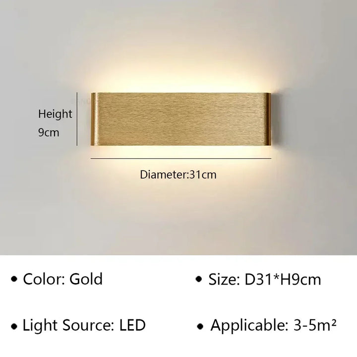 Kalsten | LumiEra Modern LED Wall Lamp | Stylish Design | Warm White Light for Bedroom, Hallway & Bathroom