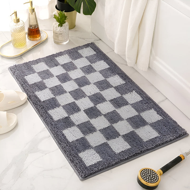 Kalsten | Plush Checkered Bath Mat