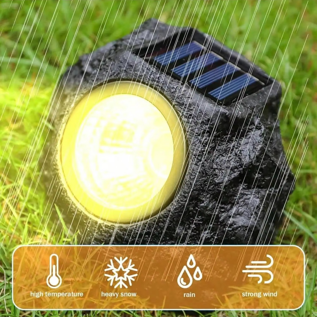 Kalsten | Solar-Powered LED Stone Spotlight for Outdoor Landscaping