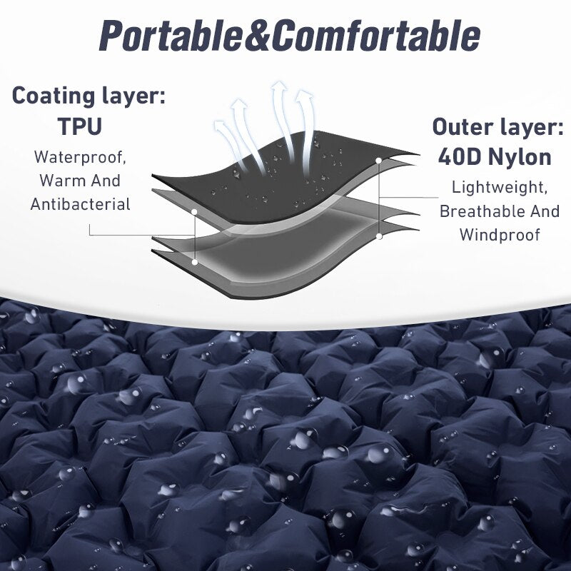 Portable Inflatable Built-in Pillow Nature Nest Camping Bed | Kalsten