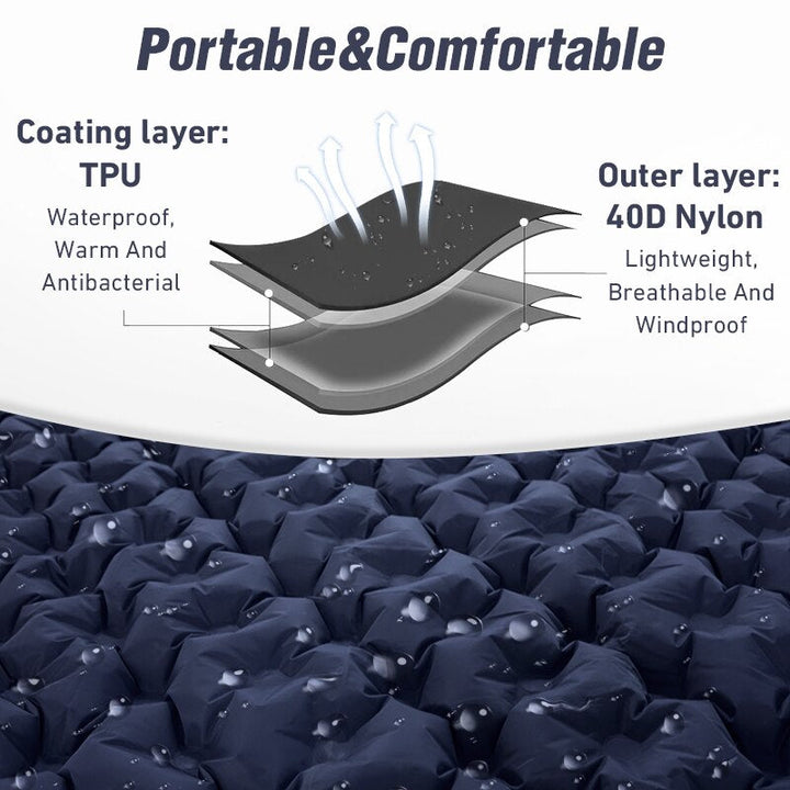 Portable Inflatable Built-in Pillow Nature Nest Camping Bed | Kalsten