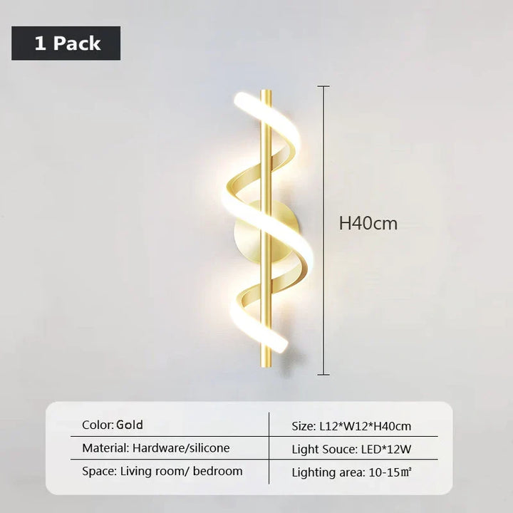 Contemporary LED Wall Lamp - Sleek Nordic Design for Bedroom, Living Room, and More | Kalsten