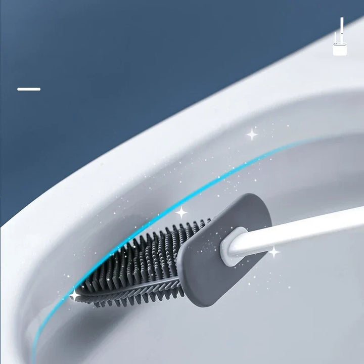 Silicone toilet brush with wall holder | Kalsten