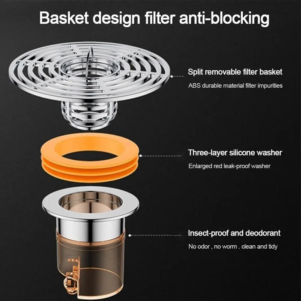 Kalsten | Magnetic Self-Closing Anti-Odor Bathroom Strainer Cover