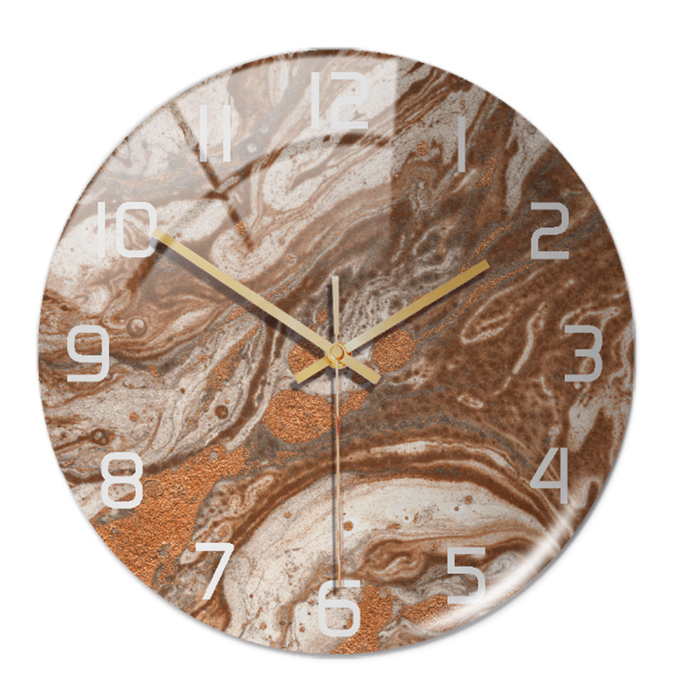 Stylish Marble Wall Clock with Silent Mechanism Kalsten