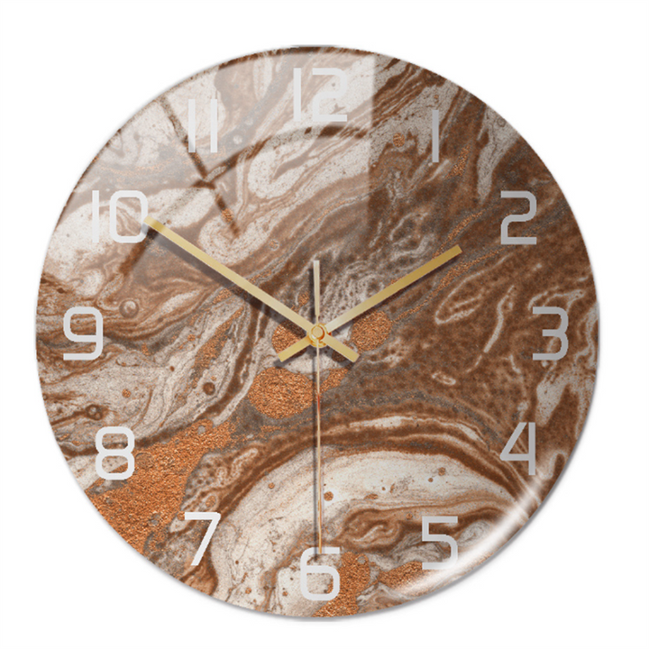 Stylish Marble Wall Clock with Silent Mechanism Kalsten