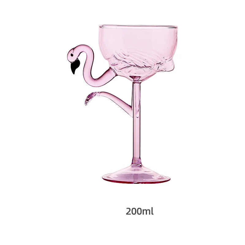 Pink Flamingo Cocktail Glasses