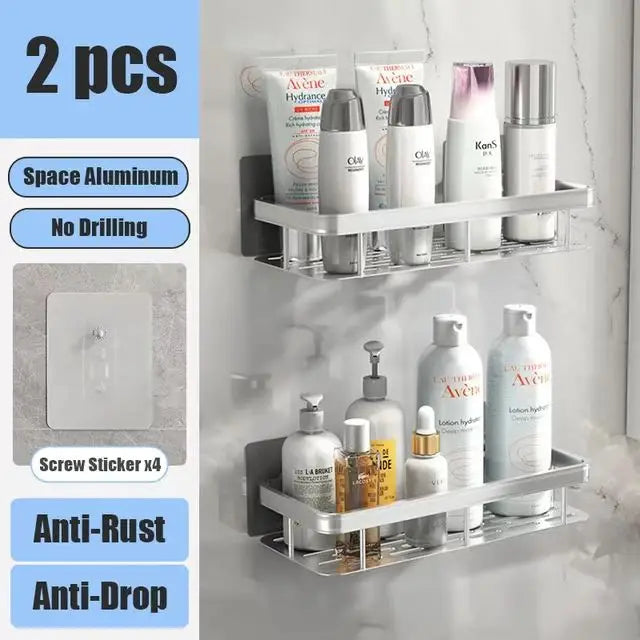 Shower shelf without drilling aluminum | Kalsten